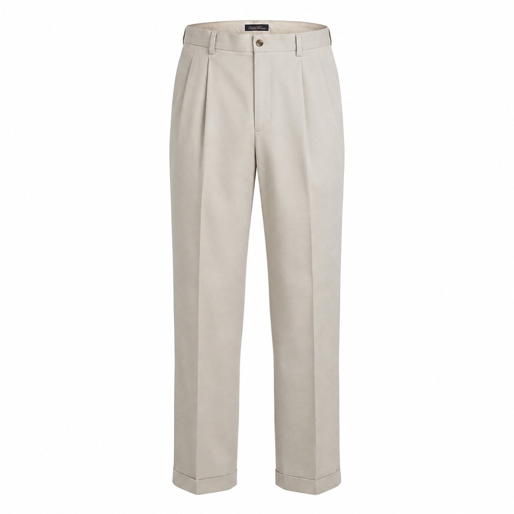 Brooks Brothers Advantage Chino Elliot Pants 40x30 Khaki Tan Pleated Cuffed NWOT